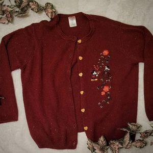 Vintage Mickey & Minnie Mouse Cardigan